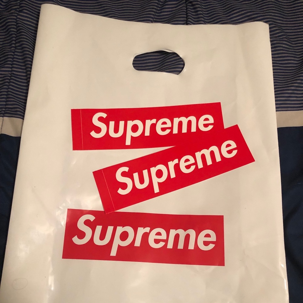 Supreme Bag and 2 Box Logo stickers